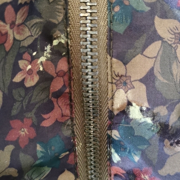 Vintage 90s Lavon Bomber Jacket Floral Khaki Large - Picture 5 of 7